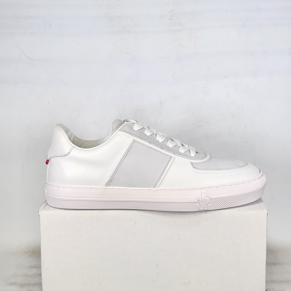 Moncler Neue York Sneakers Womens Size 39 White Low Top Leather Luxury Shoes